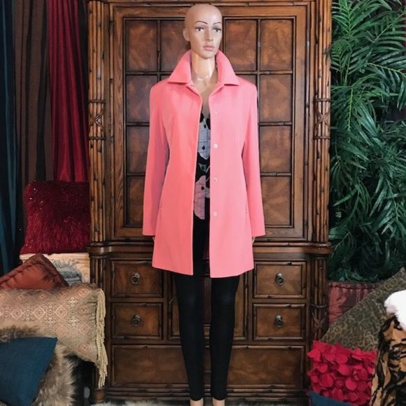 NWOT Anne Klein Snap Front Water Repellant Coat - Picture 3 of 12